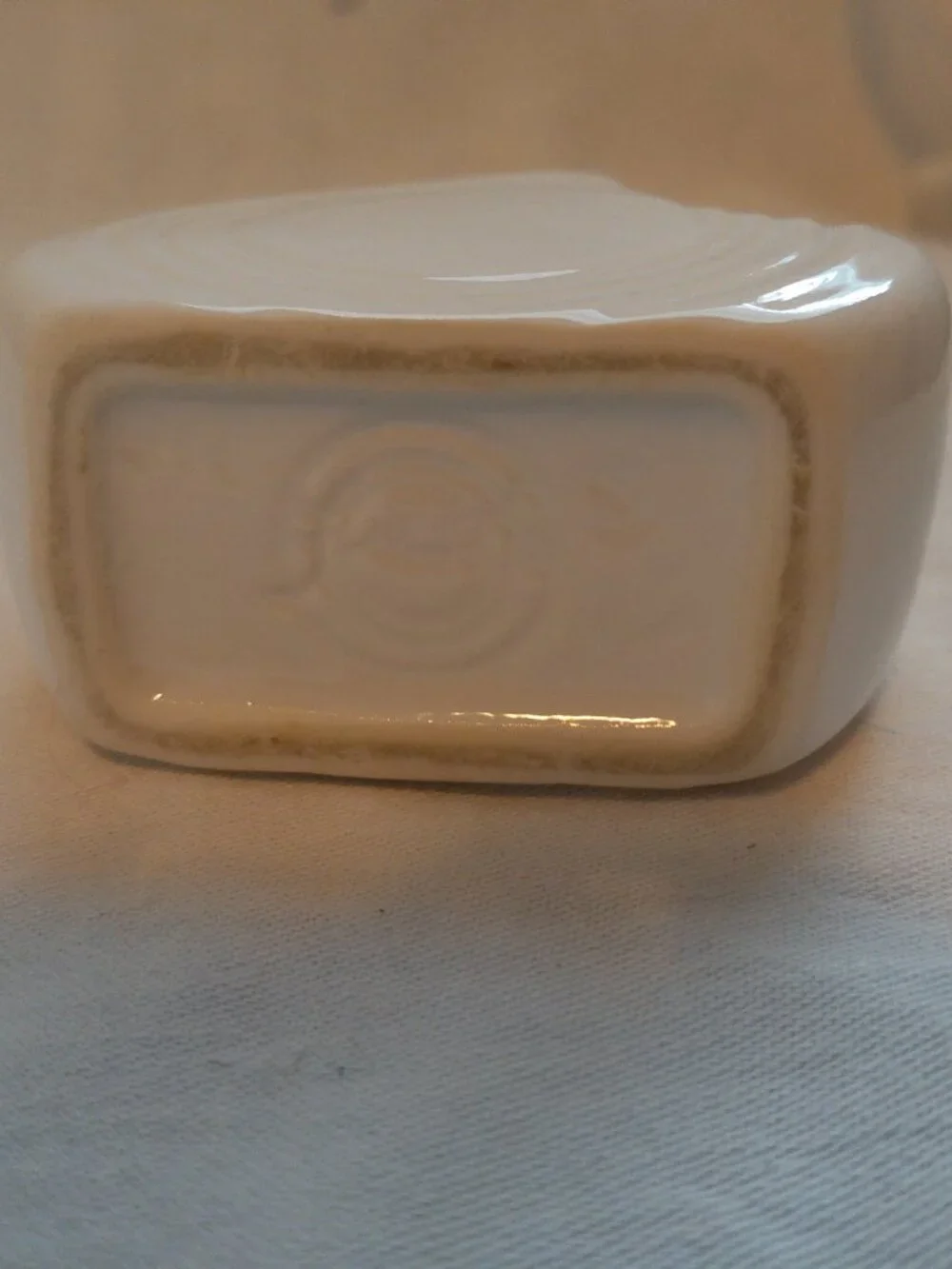 Fiesta 4 oz Smal Cream Coin Disk Pitcher White EUC
